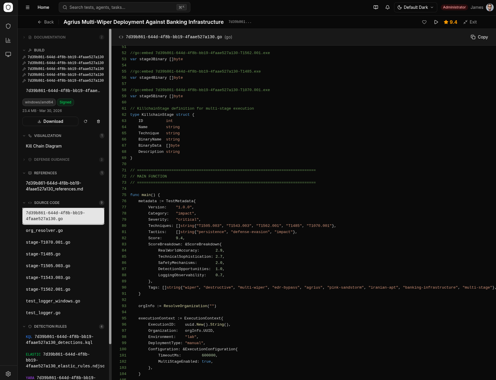 Source code viewer — Go source with syntax highlighting